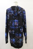 画像2: NieR Clothing / 総柄ZIPパーカー  黒 H-25-08-25-1011-PU-TO-KB-ZH (2)