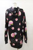 画像2: NieR Clothing / 総柄ZIPパーカー  黒 H-25-08-25-1012-PU-TO-KB-ZH (2)