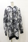 画像1: NieR Clothing / 総柄ZIPパーカー  黒 H-25-08-25-1014-PU-TO-KB-ZH (1)