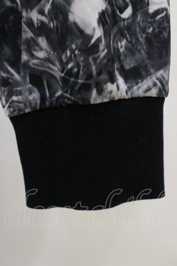 画像3: NieR Clothing / 総柄ZIPパーカー  黒 H-25-08-25-1014-PU-TO-KB-ZH (3)