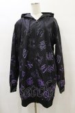 画像1: NieR Clothing / 総柄ZIPパーカー  黒 H-25-08-25-1015-PU-TO-KB-ZH (1)