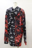 画像2: NieR Clothing / プリント切替プルパーカー  黒×赤 H-25-08-25-1017-PU-TO-KB-ZH (2)