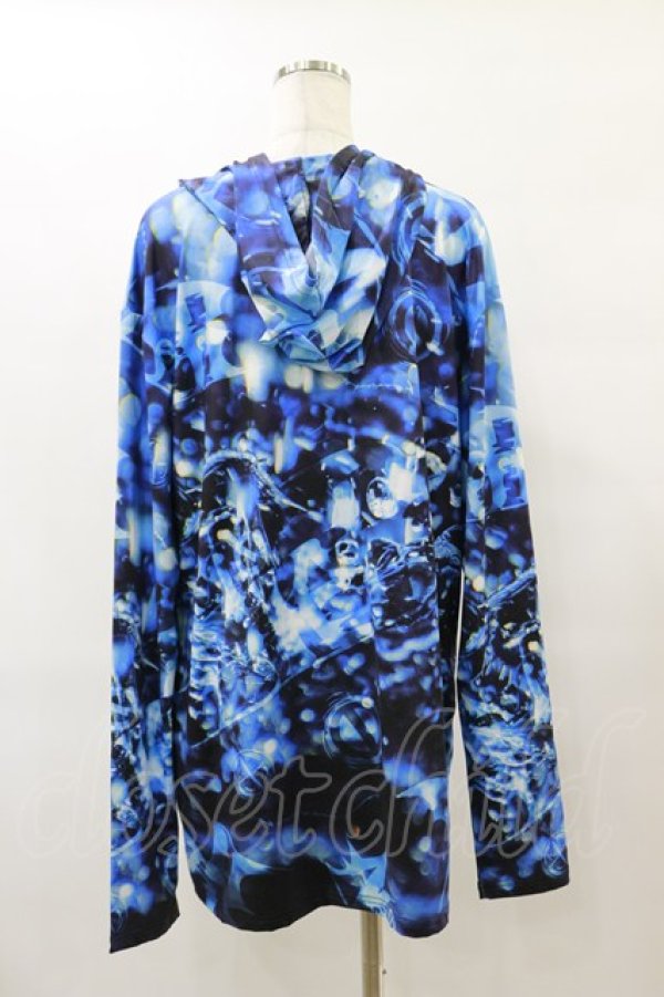 画像2: NieR Clothing / 総柄プルパーカー F 青 H-25-08-25-1003-PU-TO-KB-ZH (2)