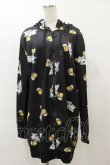 画像1: NieR Clothing / 総柄ZIPパーカー  黒 H-25-08-25-1021-PU-TO-KB-ZH (1)
