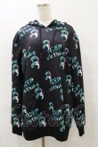 画像1: NieR Clothing / 総柄プルパーカー  黒 H-25-08-25-1022-PU-TO-KB-ZH (1)