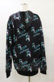 画像2: NieR Clothing / 総柄プルパーカー  黒 H-25-08-25-1022-PU-TO-KB-ZH (2)