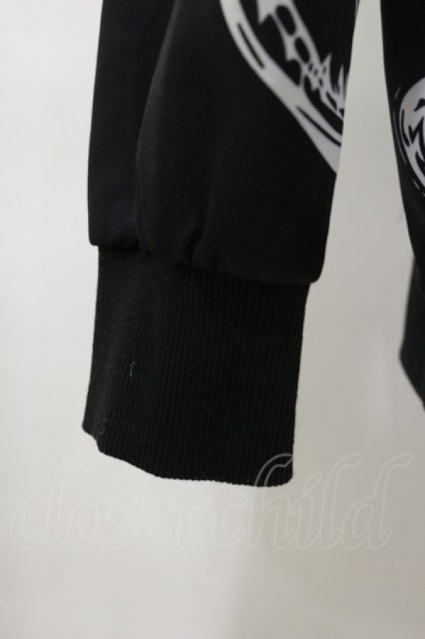 画像3: NieR Clothing / 総柄プルパーカー  黒×白 H-25-08-25-1023-PU-TO-KB-ZH (3)