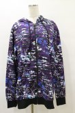 画像1: NieR Clothing / 総柄ZIPパーカー  黒 H-25-08-25-1026-PU-TO-KB-ZH (1)