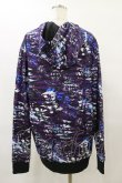画像2: NieR Clothing / 総柄ZIPパーカー  黒 H-25-08-25-1026-PU-TO-KB-ZH (2)