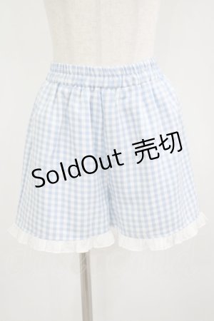 画像: Ank Rouge / ギンガムキュロット M サックス H-25-08-26-1029-CA-PA-NS-ZH