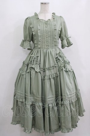 画像: Chalmiere / フリルロングワンピース M グリーン H-25-08-26-1003-PU-OP-NS-ZH