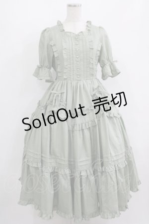画像: Chalmiere / フリルロングワンピース M グリーン H-25-08-26-1003-PU-OP-NS-ZH