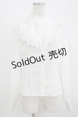 画像: Le Miroir（海外ロリータブランド） / ヨーク切替ブラウス XL オフ H-25-08-26-1039-PU-BL-NS-ZH