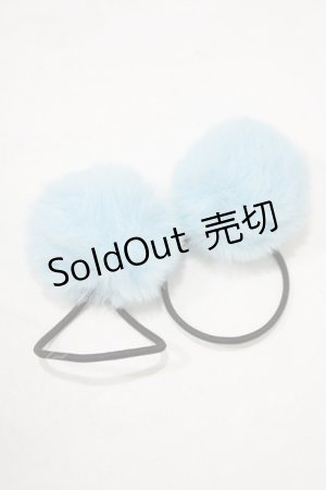 画像: Jamie エーエヌケー / ぽんぽんヘアゴムSet  ブルー H-25-08-26-1068-LO-AC-NS-ZH