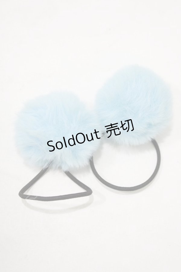 画像1: Jamie エーエヌケー / ぽんぽんヘアゴムSet  ブルー H-25-08-26-1068-LO-AC-NS-ZH (1)