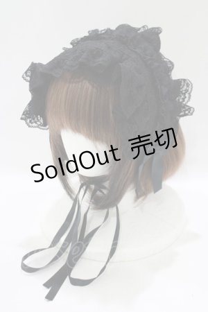 画像: metamorphose / 総レースブリム付ヘッドドレス  ブラック H-25-08-26-1070-ME-AC-NS-ZH