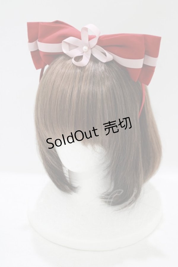 画像1: To Alice / リボンカチューシャ  レッド H-25-08-26-1072-LO-AC-NS-ZH (1)