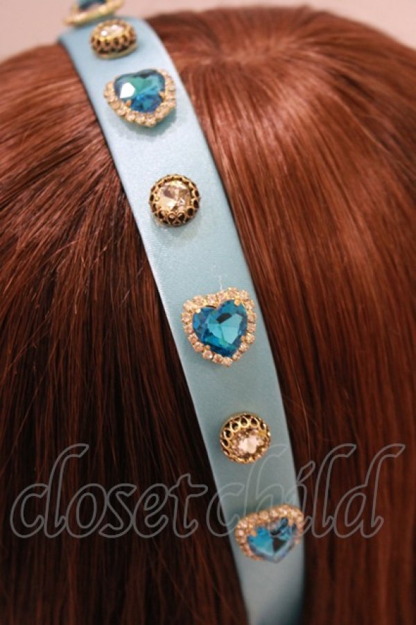 画像2: Ank Rouge / ビジューカチューシャ  ブルー H-25-08-26-1074-CA-AC-NS-ZH (2)