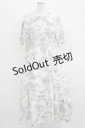 画像: m petit by misako / トワルドジュイOPハンソデ M オフ/ブルー H-25-08-26-1013-LO-OP-NS-ZH