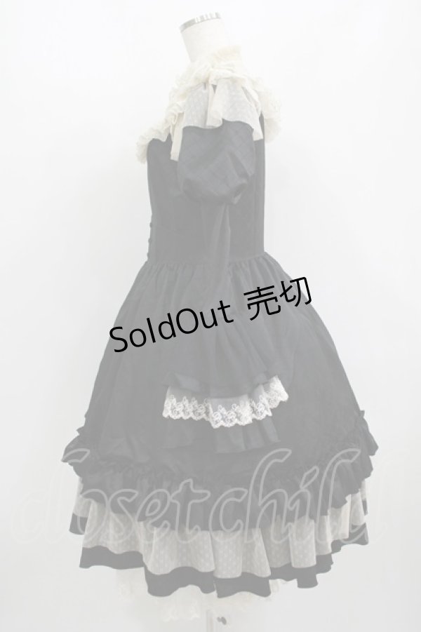 画像2: Hoshibako Works / ブライトプリンセス ドレス ワンピース L ブラック/アイボリー H-25-08-26-1002-LO-OP-NS-ZH (2)