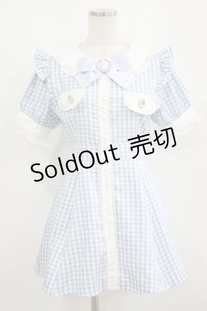 画像: Ank Rouge / ギンガムチュニック M サックス H-25-08-26-1021-CA-OP-NS-ZH