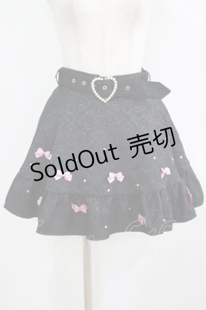 画像: Ank Rouge / パールバックルジャガードスカート M ブラック H-25-08-26-1024-CA-SK-NS-ZH