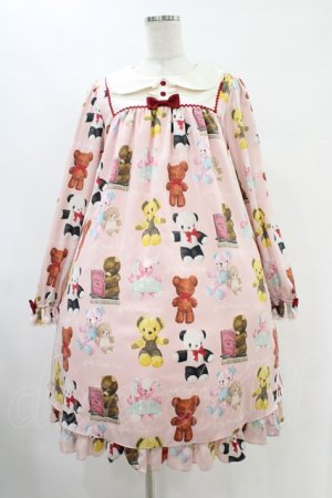 画像: Emily Temple cute / Fluffy Bears Aラインワンピース  ピンク H-25-08-27-045-ET-OP-KB-ZH