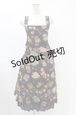 画像: Jane Marple / Dear my crewのエプロンドレス  ネイビー H-25-08-27-046-JM-OP-KB-ZH