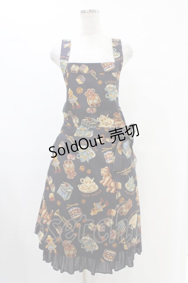 画像1: Jane Marple / Dear my crewのエプロンドレス  ネイビー H-25-08-27-046-JM-OP-KB-ZH (1)