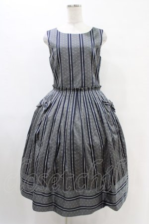 画像: Jane Marple / Regimental stripeドミトリードレス  グレー H-25-08-27-047-JM-OP-KB-ZH