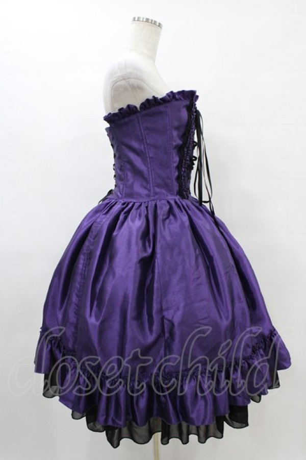 画像3: ATELIER PIERROT / Bustle Corset Dress  パープル H-25-08-27-055-EL-OP-KB-ZH (3)