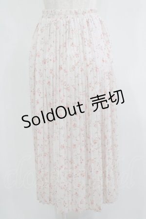 画像: LODISPOTTO / 花柄プリーツスカート M ピンク H-25-08-27-1027-LO-SK-NS-ZH