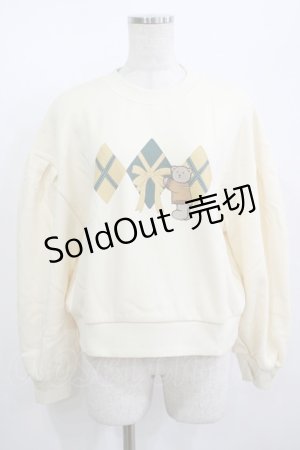 画像: Fi.n.t / アーガイル風ホリデーベアプリントスウェット Free IVORY H-25-08-27-1052-CA-TO-NS-ZH