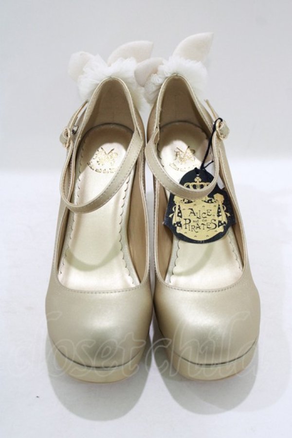 画像1: ALICE and the PIRATES / バニーガールパンプス M ゴールド H-25-08-27-1080-PA-SH-NS-ZH (1)
