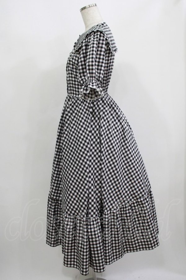 画像2: m petit by misako / AM*ギンガムCHKワンピース S ブラック H-25-08-27-1015-LO-OP-NS-ZH (2)
