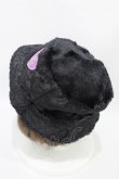 画像2: Candy Stripper / FUR BUCKET HAT  黒 H-25-08-27-011-PU-AC-KB-ZH (2)