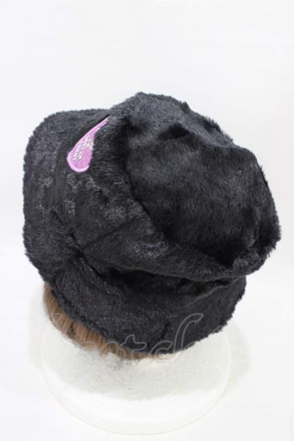 画像2: Candy Stripper / FUR BUCKET HAT  黒 H-25-08-27-011-PU-AC-KB-ZH (2)