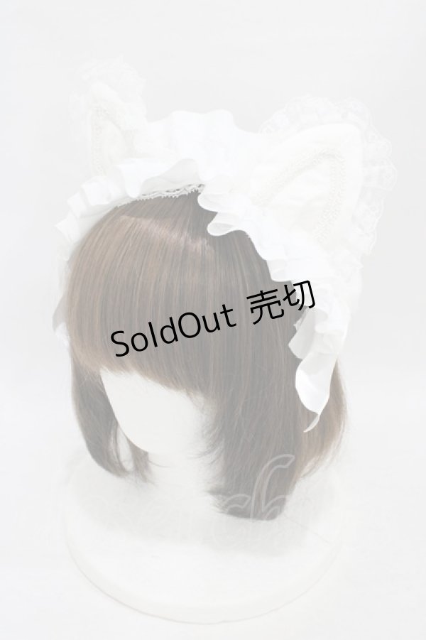 画像1: HANGRY&ANGRY / BIG CAT EARS HEAD DRESS  オフ H-25-08-27-014-HN-AC-NS-ZH (1)