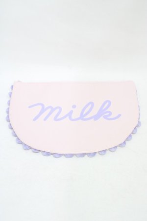 画像: MILK / ラウンドポーチ  ピンク H-25-08-27-022-ML-ZA-KB-ZH