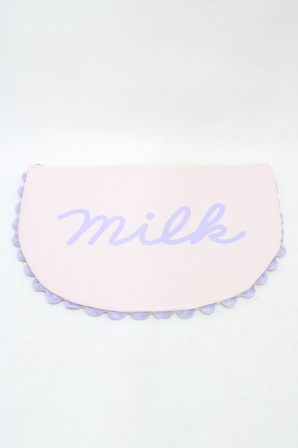 画像1: MILK / ラウンドポーチ  ピンク H-25-08-27-022-ML-ZA-KB-ZH (1)