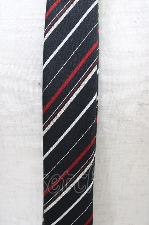 画像2: PEACE NOW / レジメンタルストライプネクタイ  ブラック/レッド H-25-08-27-028-PU-ZA-NS-ZH (2)