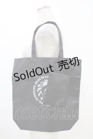 画像: Candy Stripper / ポーチ付エコトート  黒 H-25-08-27-035-PU-BG-KB-ZH