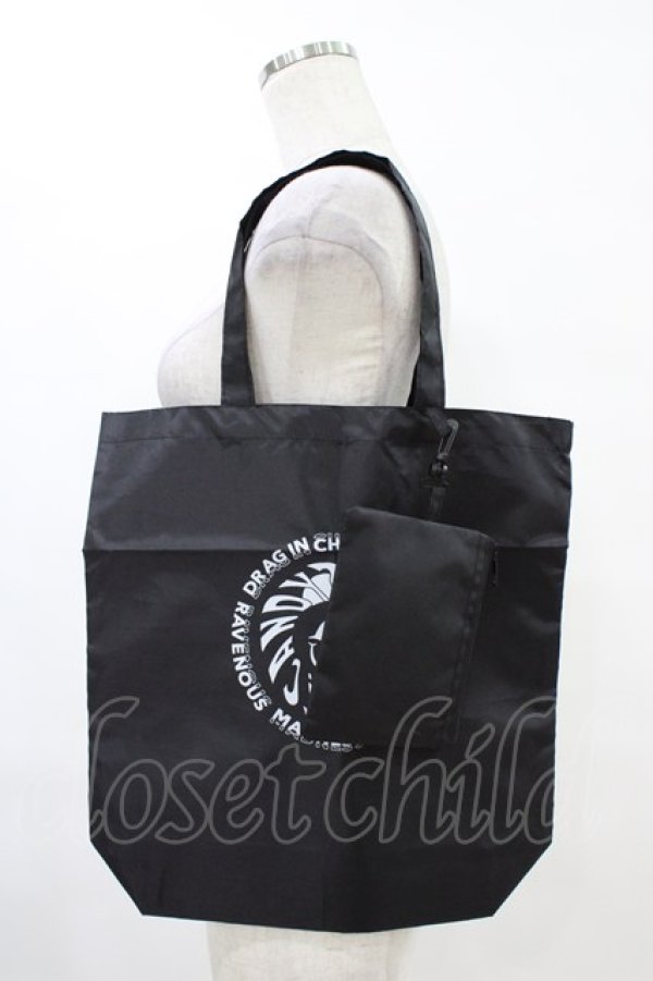 画像1: Candy Stripper / ポーチ付エコトート  黒 H-25-08-27-035-PU-BG-KB-ZH (1)