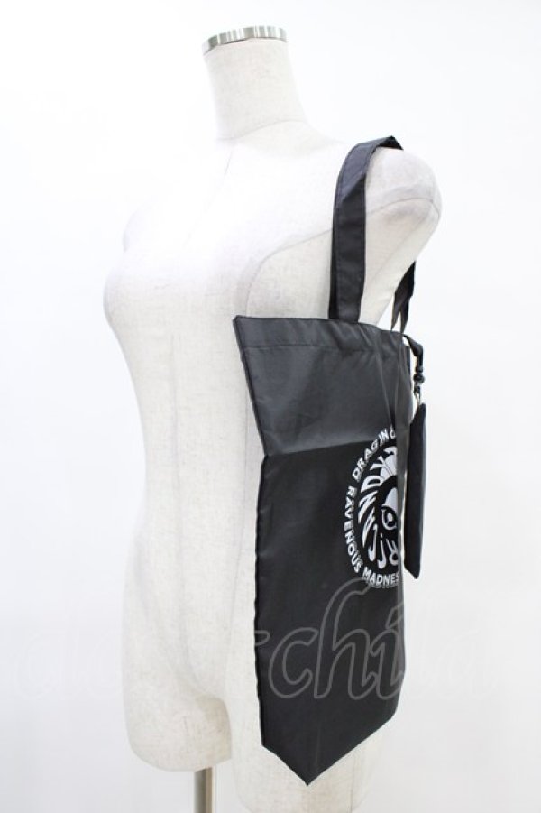 画像2: Candy Stripper / ポーチ付エコトート  黒 H-25-08-27-035-PU-BG-KB-ZH (2)