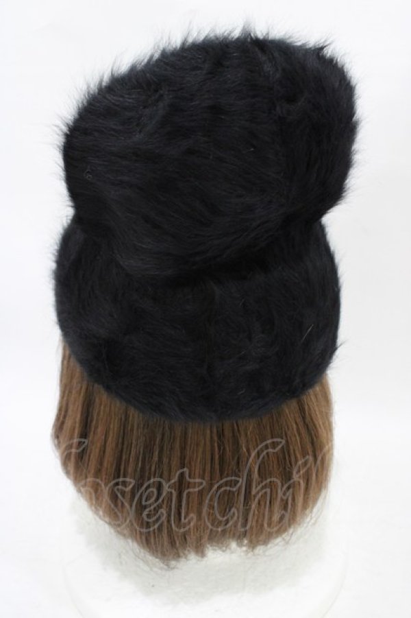 画像2: Katie / ANGORA watch cap  黒 H-25-08-27-003-LO-AC-KB-ZH (2)