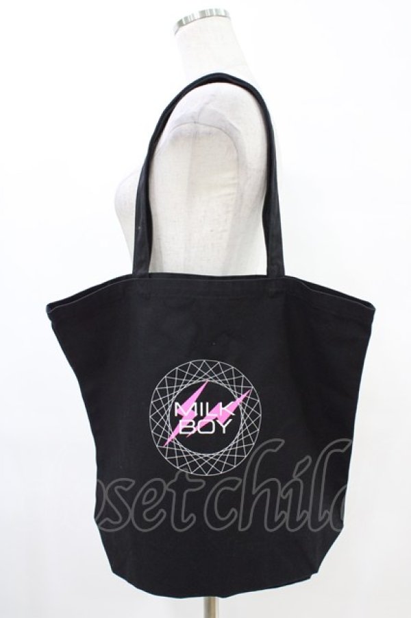 画像1: MILKBOY / "Mister Making Left"Tote  黒 H-25-08-27-037-MB-BG-KB-ZH (1)