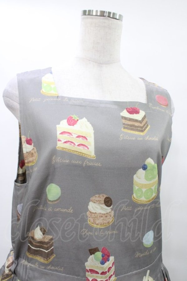画像4: Jane Marple / Patisserie francaiseタブリエドレス  グレー H-25-08-28-026-JM-OP-KB-ZH (4)