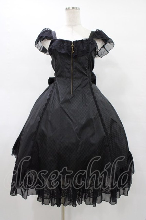 画像1: MR corset / KEYチャームチェック柄ZIPワンピース  黒 H-25-08-28-028-PU-OP-KB-ZH (1)