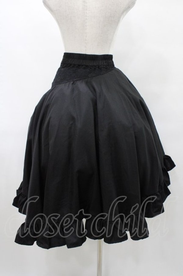 画像2: MR corset / レースアップレース切替スカート  黒 H-25-08-28-029-PU-SK-KB-ZH (2)