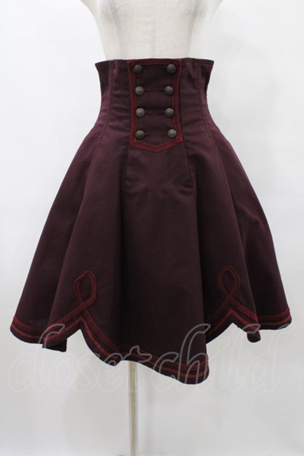 画像1: EXCENTRIQUE / ブラスバンド・コルセットスカート S-M ボルドー H-25-08-28-032-EL-SK-KB-ZH (1)